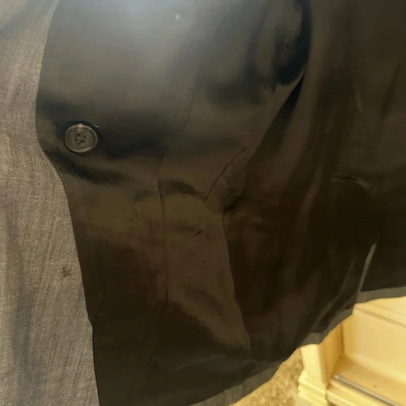 Banana Republic Women's Gray Collared Double Breasted Blazer Coat Jacket Size 14 - Picture 6 of 8